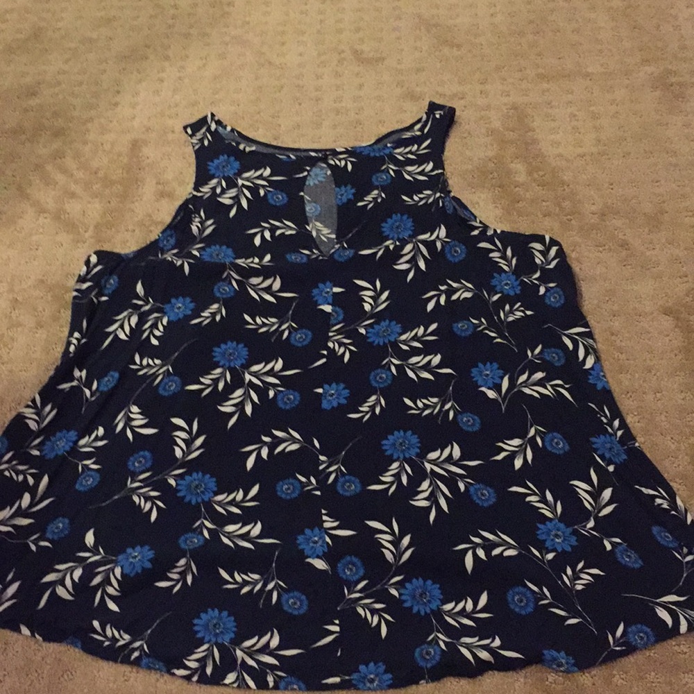GAP Factory Blue Floral Blouse - Picture 4 of 4